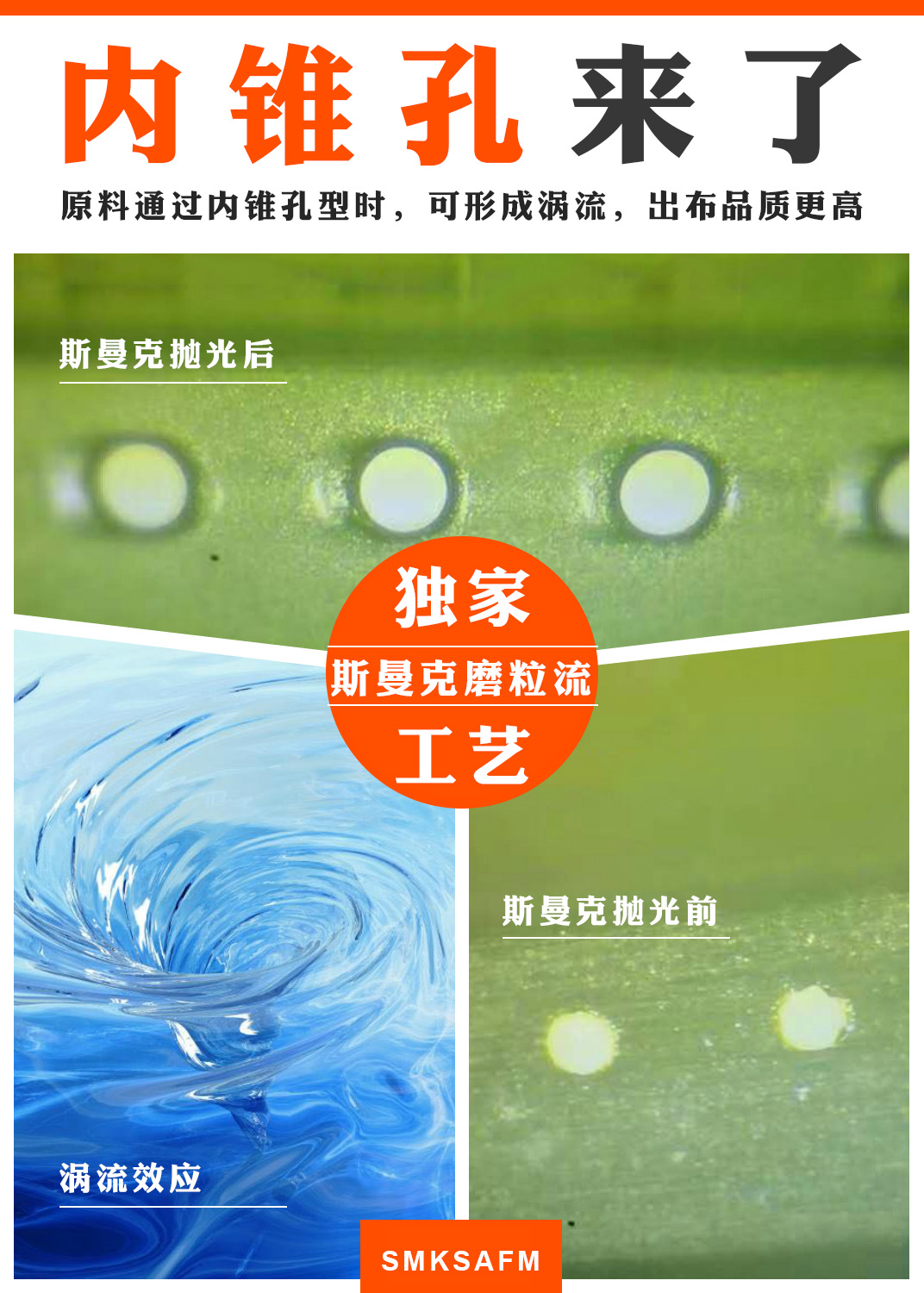 独家工艺：伟德victory
可为喷丝板小孔抛光内锥效果！